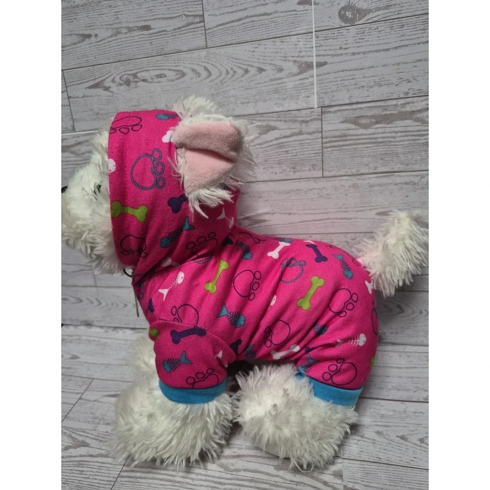 Build a Bear White Westie Plush Dog Dressed